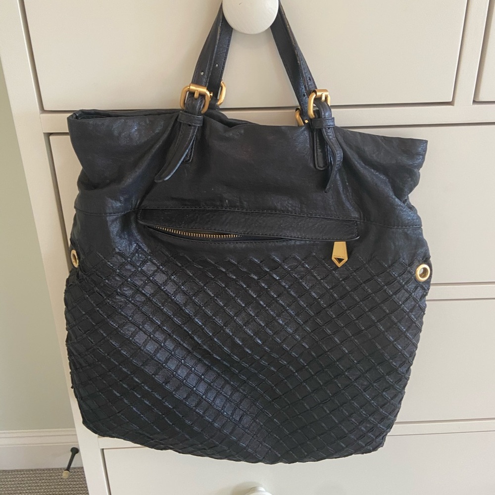 Christopher Kon black leather bag